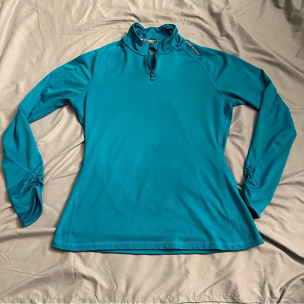 Under Armour - ColdGear 1/4 Zip Top - Blue - Sz: L